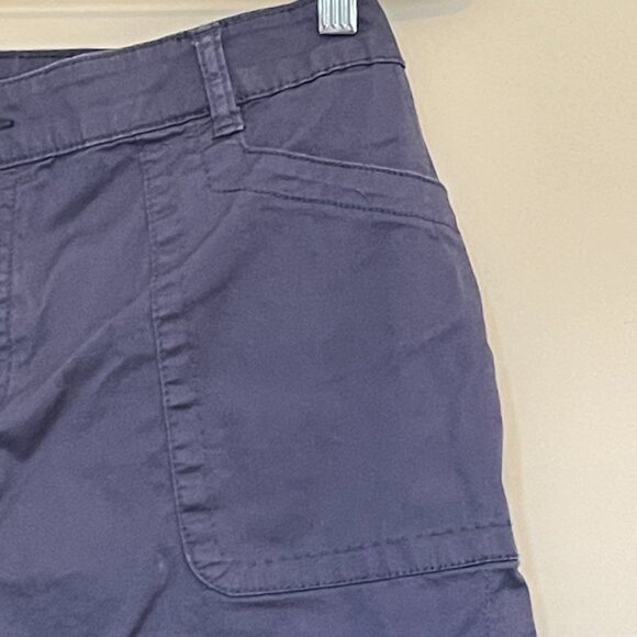 Embroidered Floral Lightweight Cargo Capri Cropped Pants Blue Size 18 - Picture 7 of 8